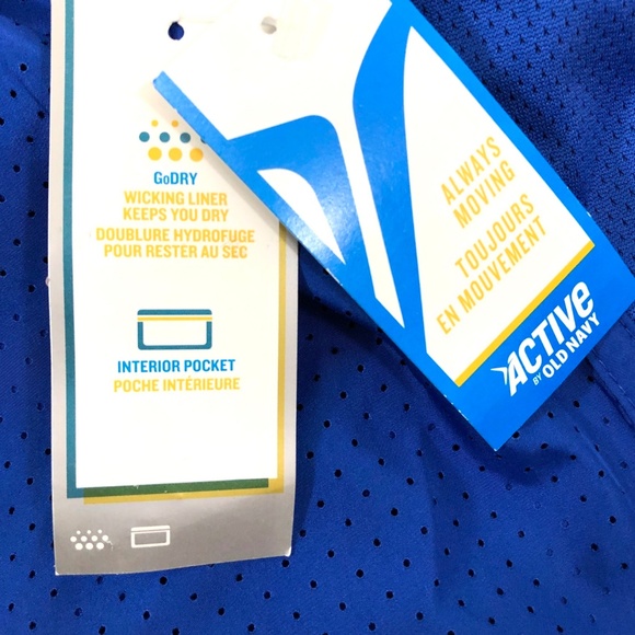 NWT Old Navy Active Workout Shorts Cobalt - Picture 2 of 4